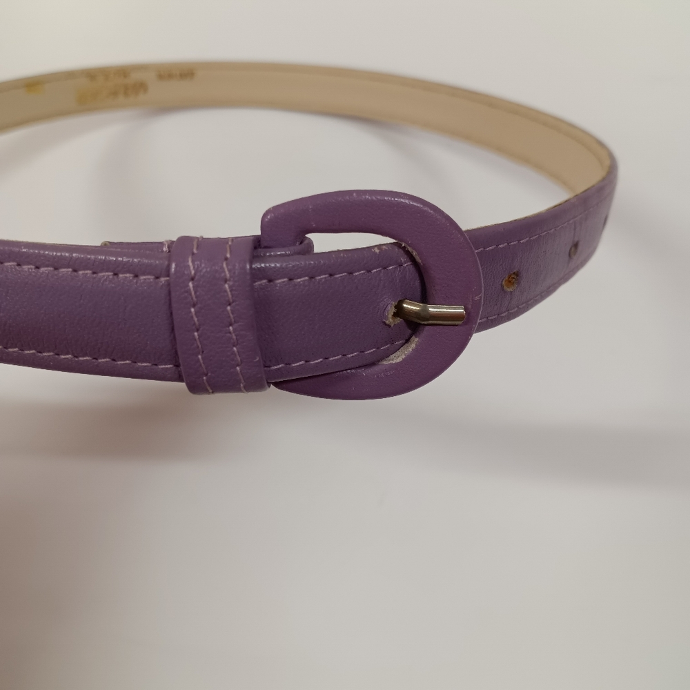 Jaeger Astor Purple Leather 3/4" Belt Made in Great Britain Vintage *FLAW*